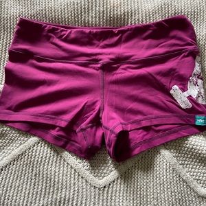Wodbottom plum spandex athletic shorts